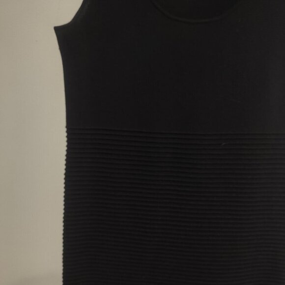 TSE 100% Wool Women's Scoop Neck Black Sleeveless Midi Dress Size Large - Picture 6 of 8